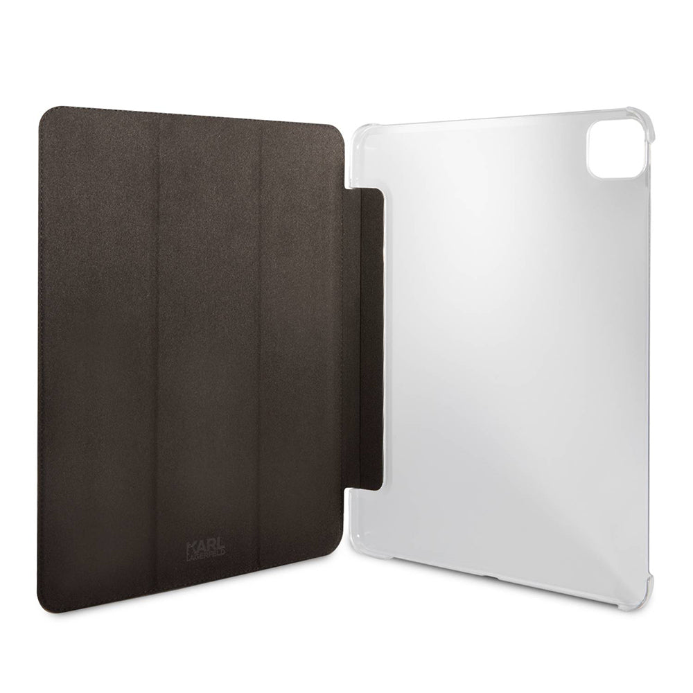 Case for Apple iPad Pro 13 (2024), Karl Lagerfeld, Saffiano Karl & Choupette, Black