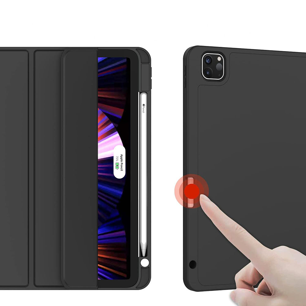 Funda para Apple iPad Pro 13 (2024), Techsuit, Flex Trifold, Negra