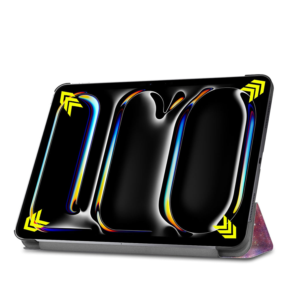 Funda para Apple iPad Pro 13 (2024), Techsuit, FoldPro Galaxy, Multicolor