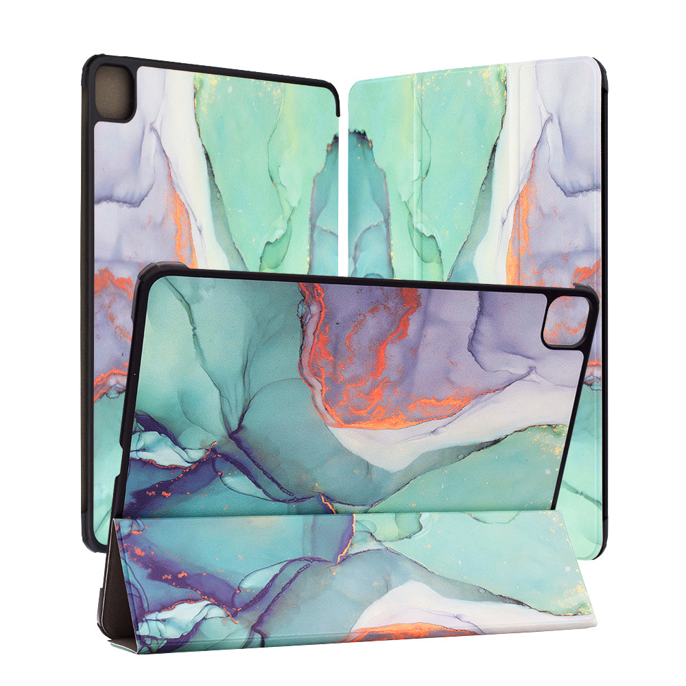 Funda para Apple iPad Pro 13 (2024), Techsuit, FoldPro Green Time, Multicolor