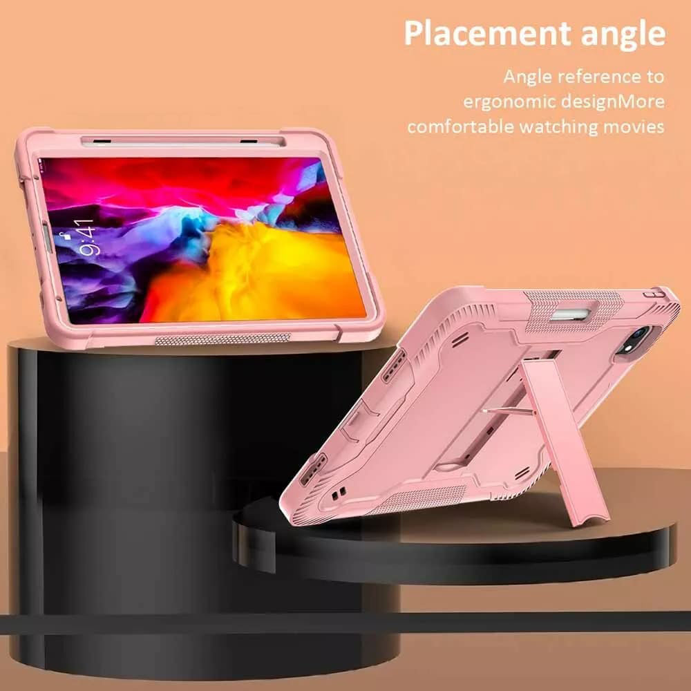 Funda para Apple iPad Pro 13 (2024), Techsuit, Rugged TabShell, Rosa