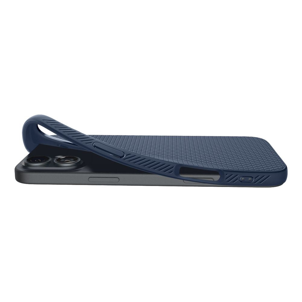 Funda para Apple iPhone 16, Spigen, Liquid Air, Azul ACS08195