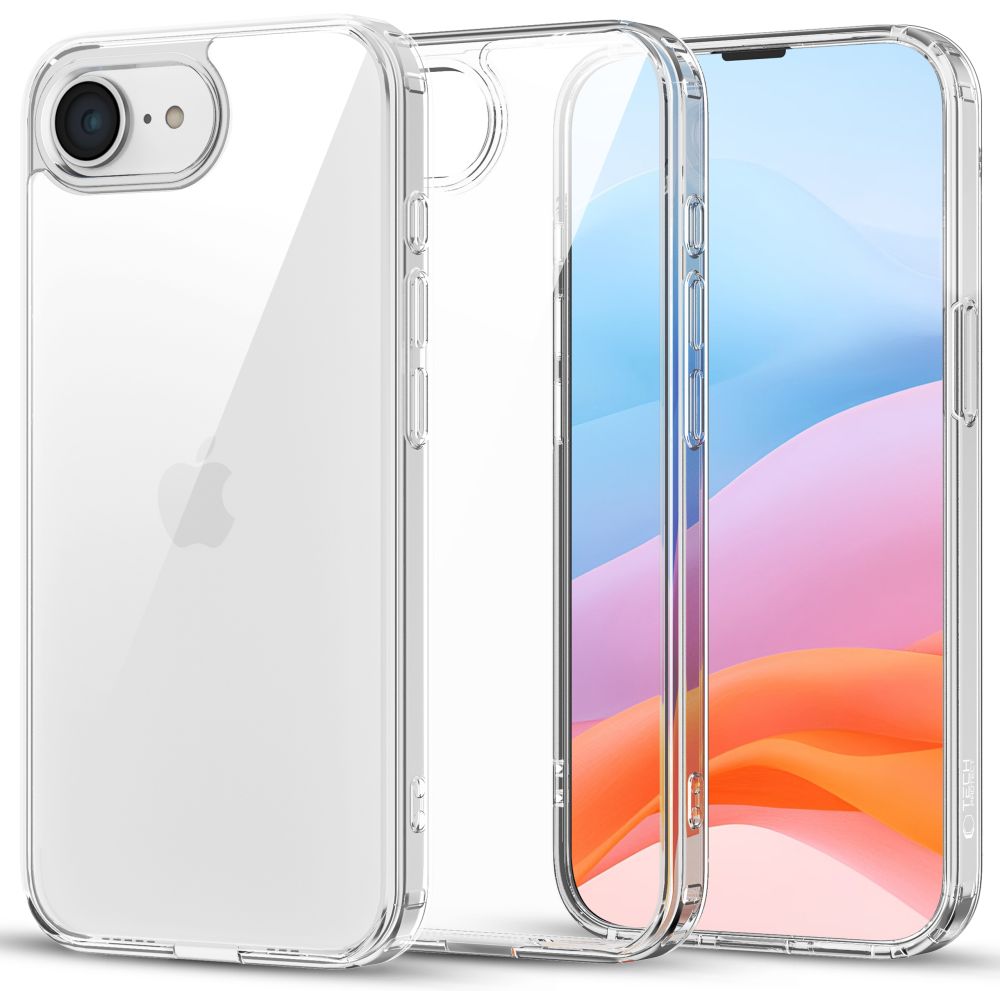 Funda para Apple iPhone 17e / 16e, Tech-Protect, Flexair Hybrid, Transparente