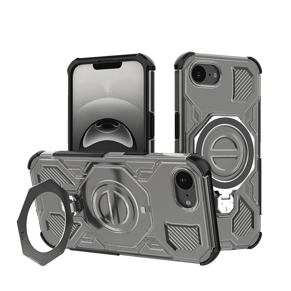 Funda para Apple iPhone 17e / 16e, Techsuit, Carbon Shield Pro, Ahumado