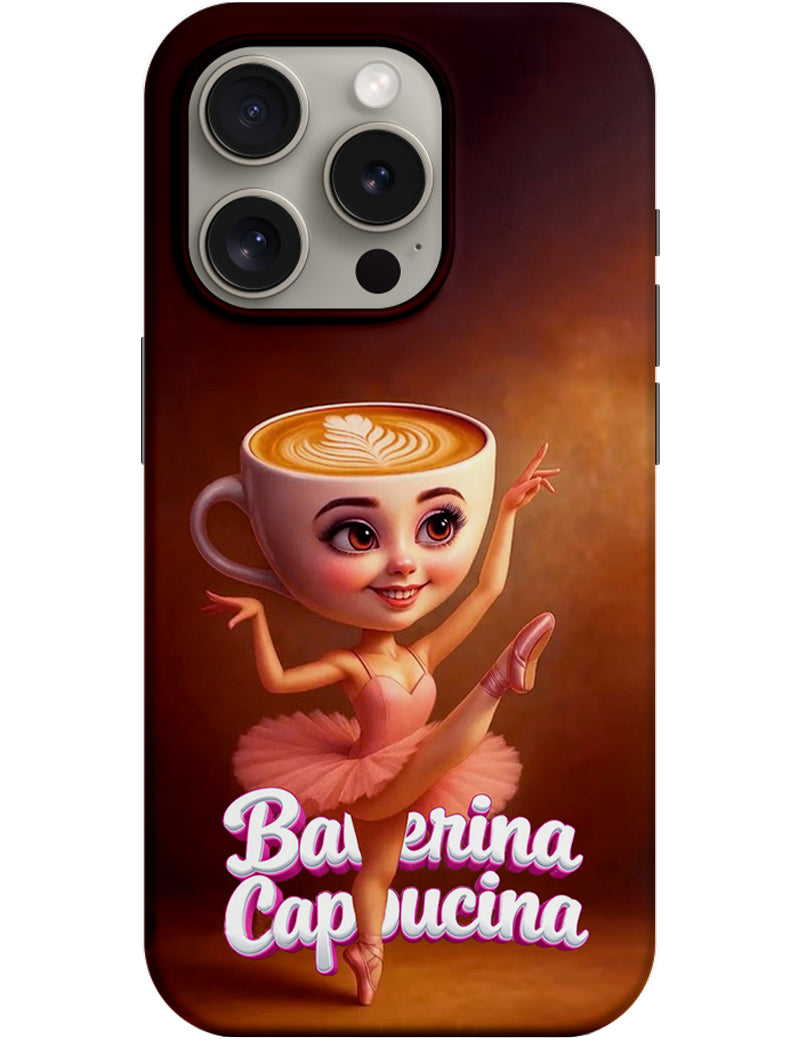 Funda para Apple iPhone 14 Pro, Perfect Case, Italian Brainrot Ballerina Capuccina, Multicolor