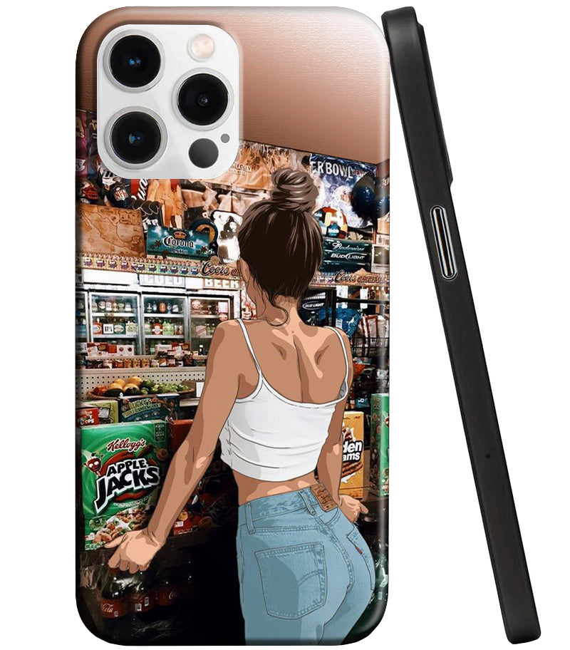 Funda para Apple iPhone 14 Pro, Perfect Case, Favourites Series Girl, Multicolor