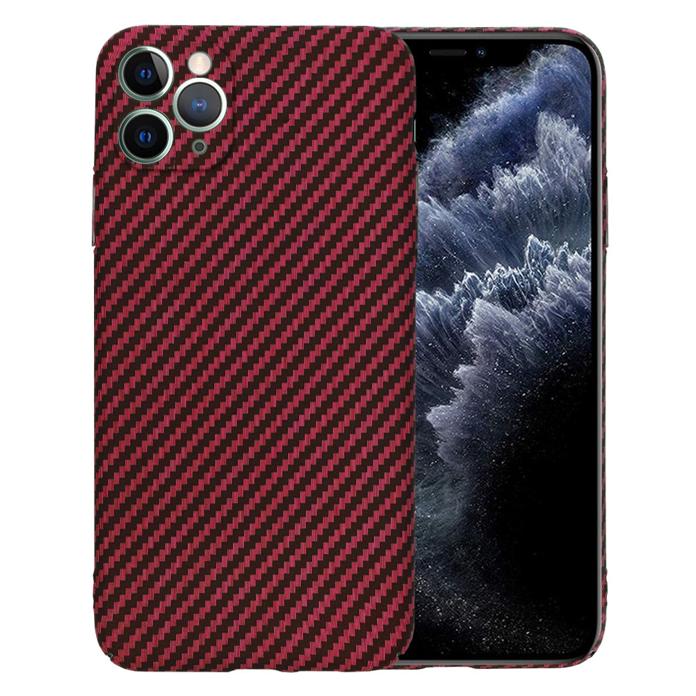 Funda para Apple iPhone 11 Pro Max, Techsuit, Carbonite FiberShell, Roja