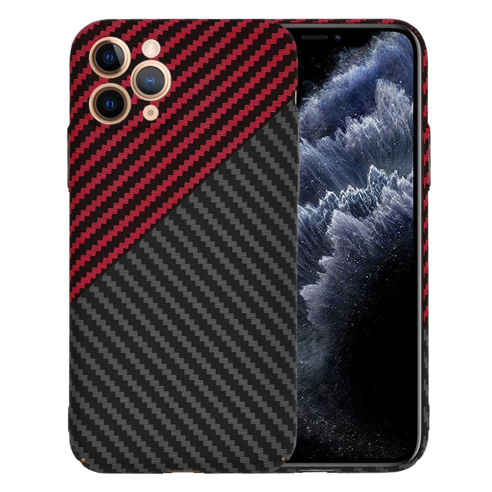 Funda para Apple iPhone 11 Pro, Techsuit, Carbonite FiberShell, Negra Roja
