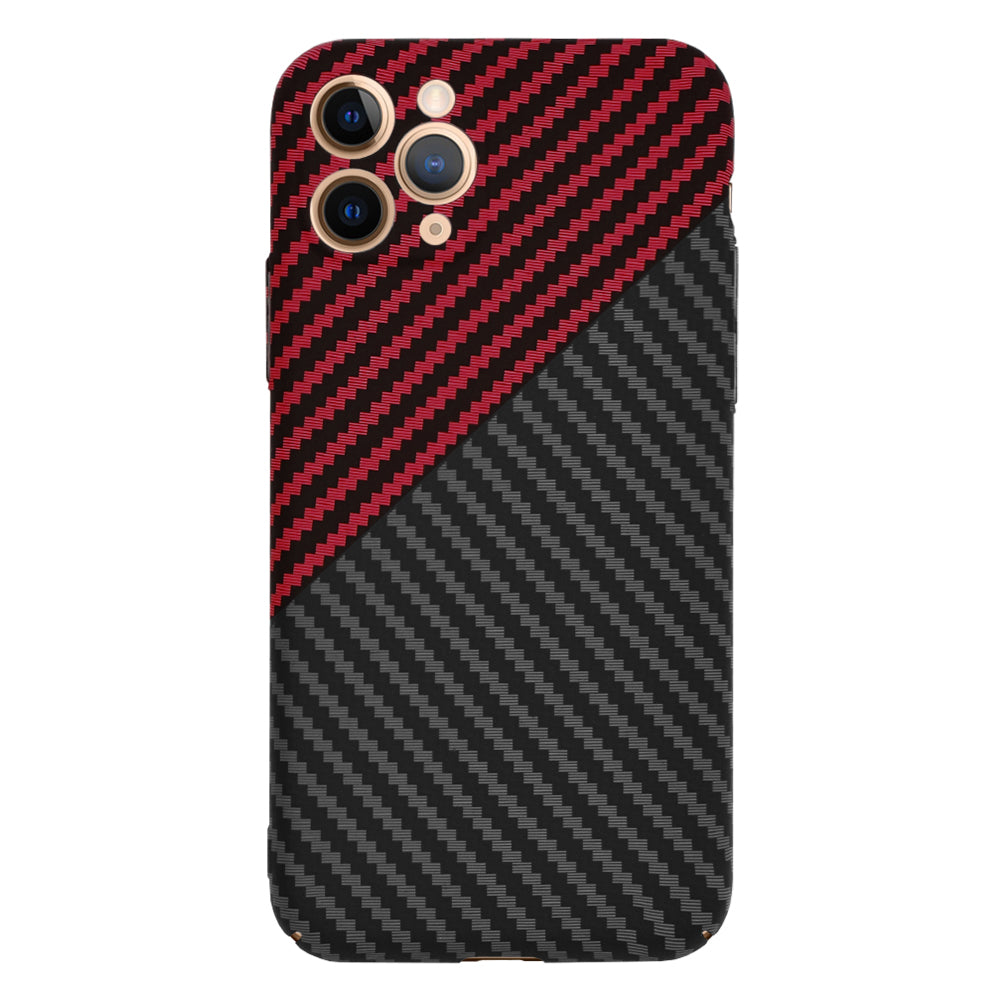 Funda para Apple iPhone 11 Pro, Techsuit, Carbonite FiberShell, Negra Roja