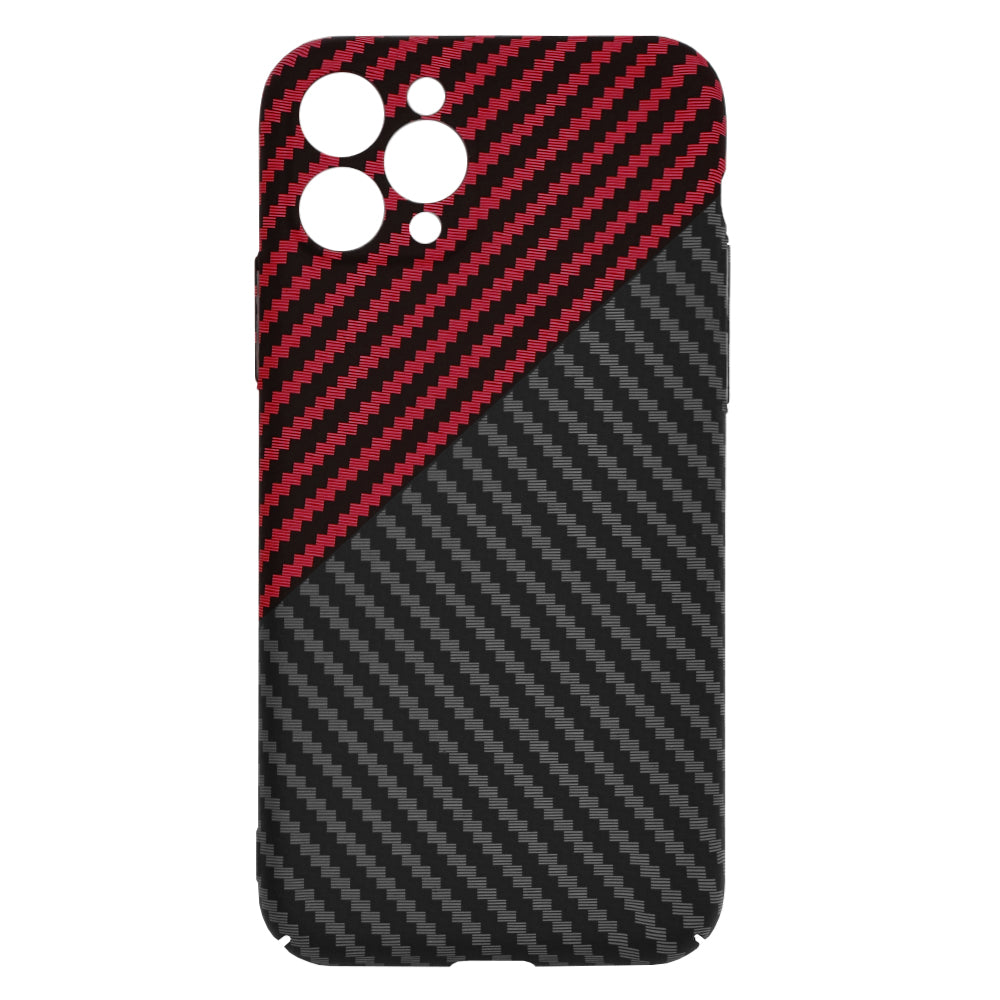 Funda para Apple iPhone 11 Pro, Techsuit, Carbonite FiberShell, Negra Roja