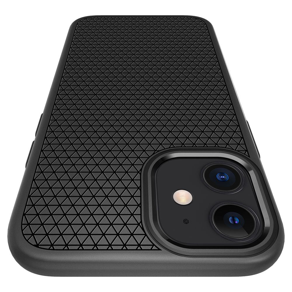 Funda para Apple iPhone 12 / 12 Pro, Spigen, Liquid Air, Negra ACS01701