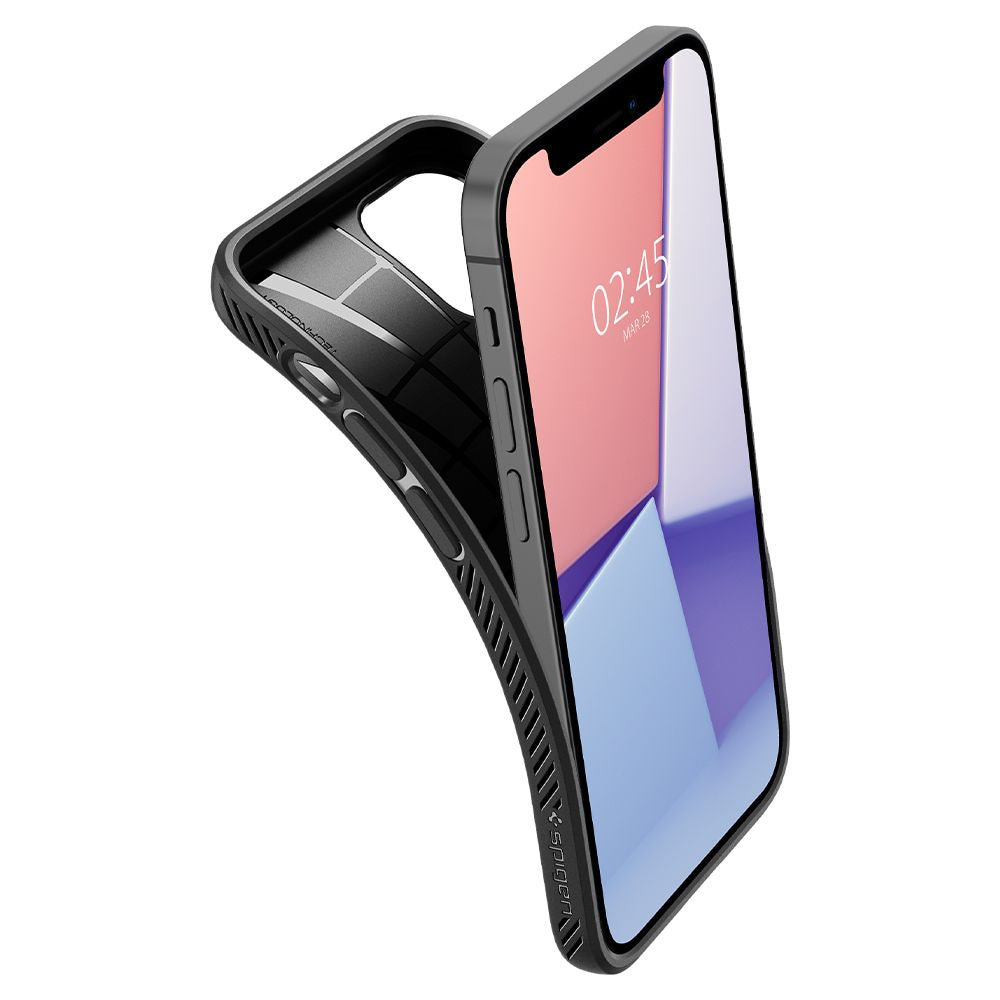 Funda para Apple iPhone 12 / 12 Pro, Spigen, Liquid Air, Negra ACS01701