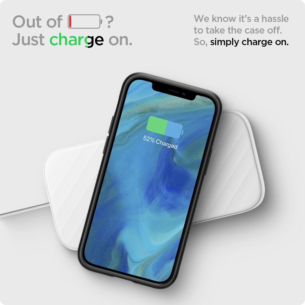 Funda para Apple iPhone 12 / 12 Pro, Spigen, Liquid Air, Negra ACS01701