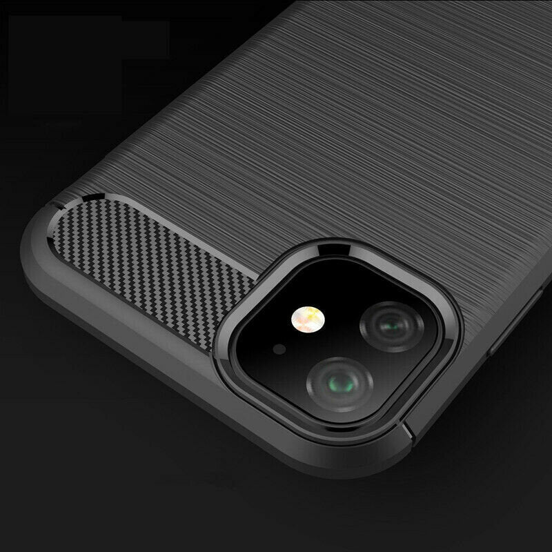 Funda para Apple iPhone 12 / 12 Pro, Techsuit, Carbono, Negra