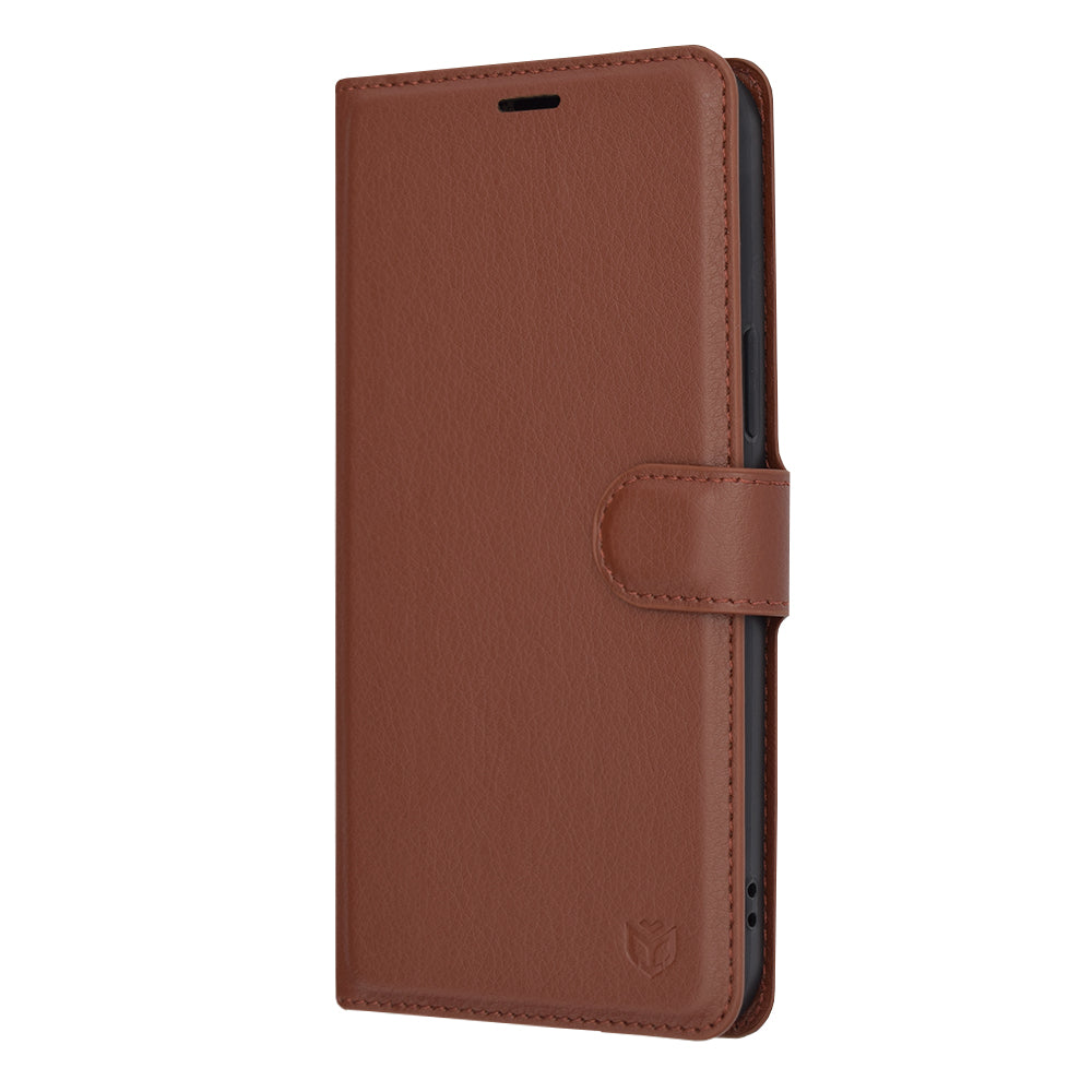 Funda para Apple iPhone 12 Pro Max, Techsuit, Leather Folio, Marrón