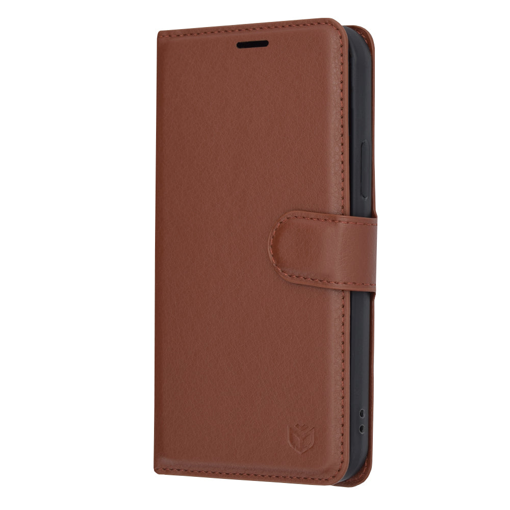 Funda para Apple iPhone 12 Pro, Techsuit, Leather Folio, Marrón