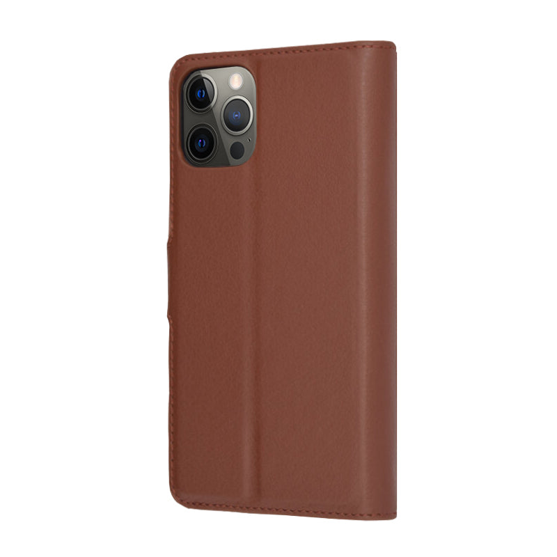 Funda para Apple iPhone 12 Pro, Techsuit, Leather Folio, Marrón