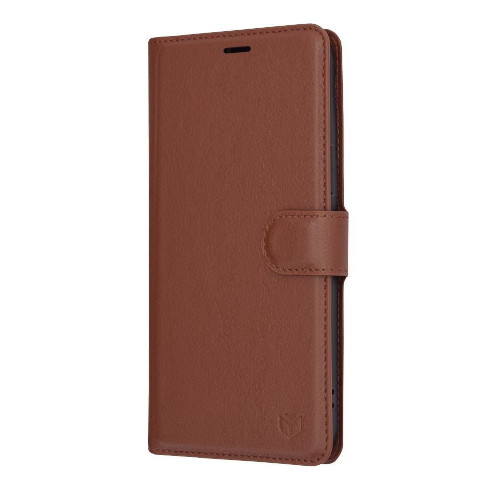 Funda para Apple iPhone 13 Pro Max, Techsuit, Leather Folio, Marrón