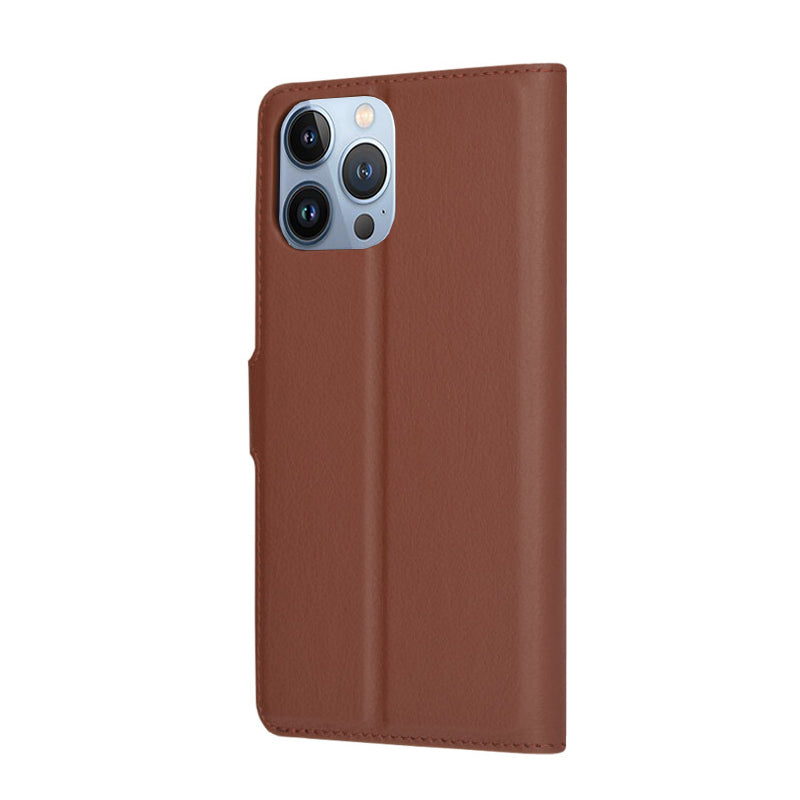 Funda para Apple iPhone 13 Pro Max, Techsuit, Leather Folio, Marrón