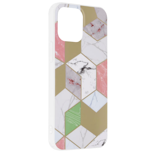 Funda para Apple iPhone 13 Pro Max, Techsuit, Marble, Morado