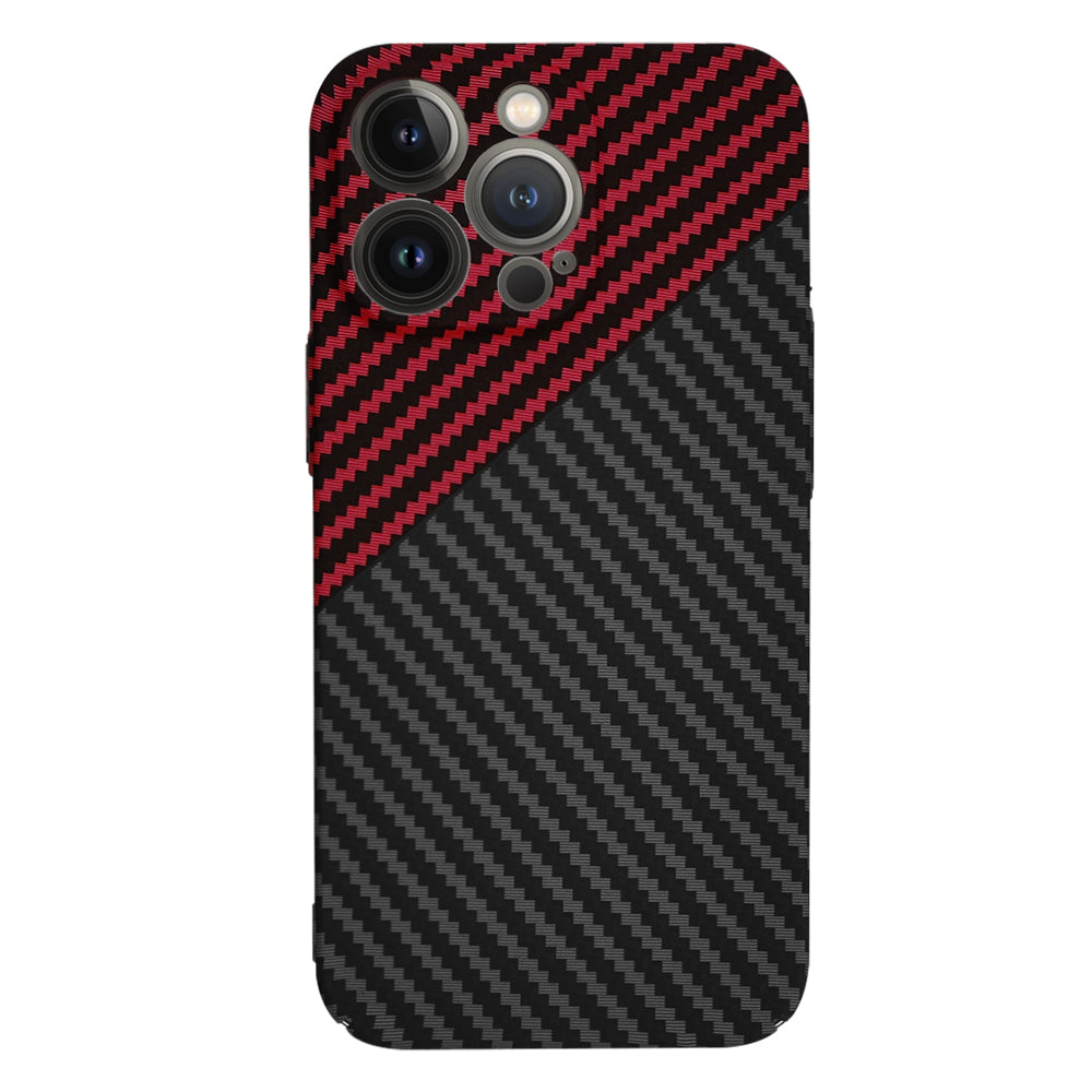 Funda para Apple iPhone 13 Pro, Techsuit, Carbonite FiberShell, Negra Roja