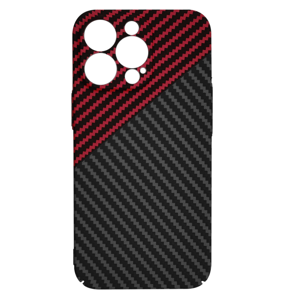 Funda para Apple iPhone 13 Pro, Techsuit, Carbonite FiberShell, Negra Roja