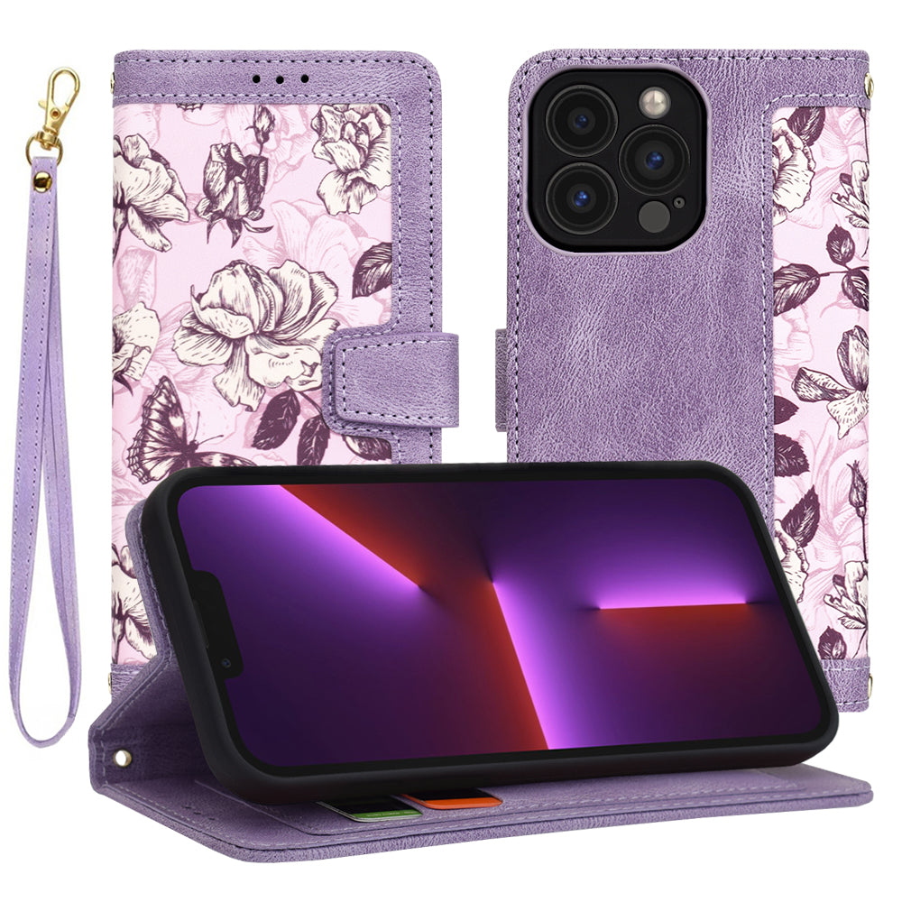 Funda para Apple iPhone 13 Pro, Techsuit, FlipCraft, Morado