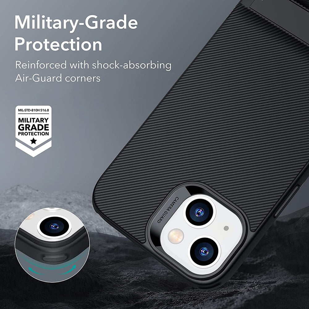Case for Apple iPhone 14 Plus, ESR, Air Shield Boost Kickstand, Black