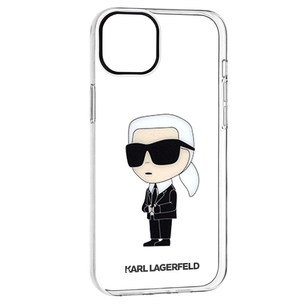 Funda para Apple iPhone 14 Plus, Karl Lagerfeld, Ikonik Karl, Transparente