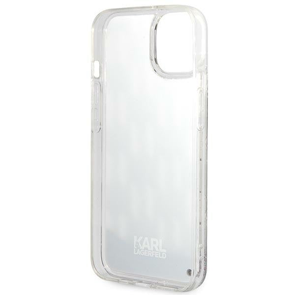 Funda para Apple iPhone 14 Plus, Karl Lagerfeld, Liquid Glitter Monogram, Negra