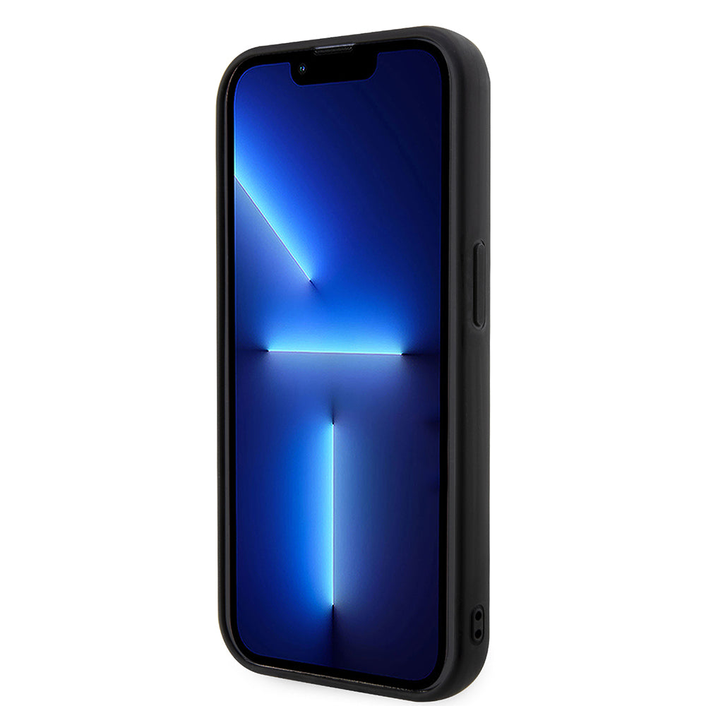 Funda para Apple iPhone 14 Pro, Karl Lagerfeld, 3D Rubber Ikonik Karl, Negra