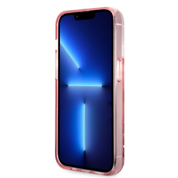 Funda para Apple iPhone 14 Pro, Karl Lagerfeld, Glitter Choupette's Head, Rosa