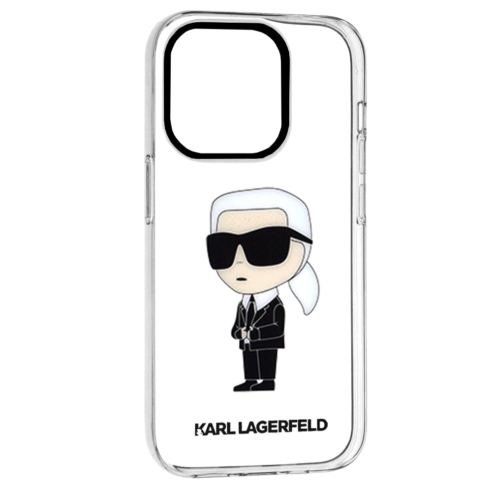 Funda para Apple iPhone 14 Pro, Karl Lagerfeld, IML Ikonik NFT, Transparente