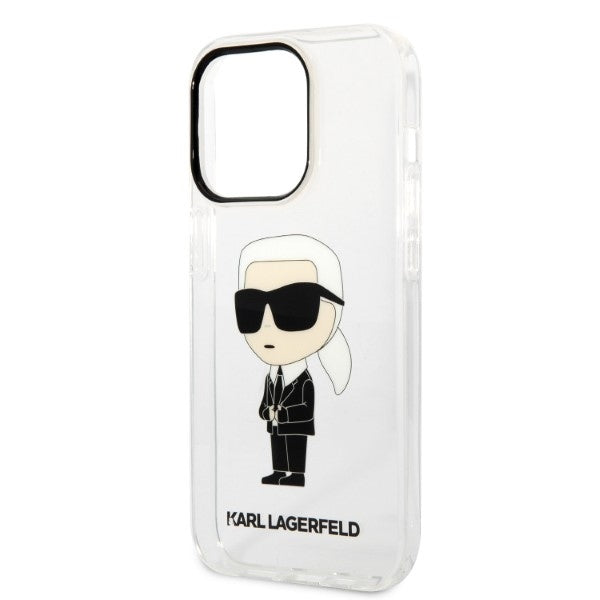 Funda para Apple iPhone 14 Pro, Karl Lagerfeld, IML Ikonik NFT, Transparente
