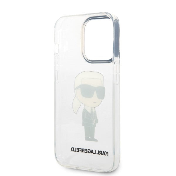 Funda para Apple iPhone 14 Pro, Karl Lagerfeld, IML Ikonik NFT, Transparente