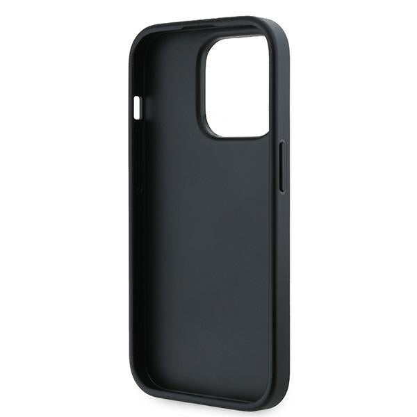 Funda para Apple iPhone 14 Pro Max, Karl Lagerfeld, Diagonal Quilted Script, Negra