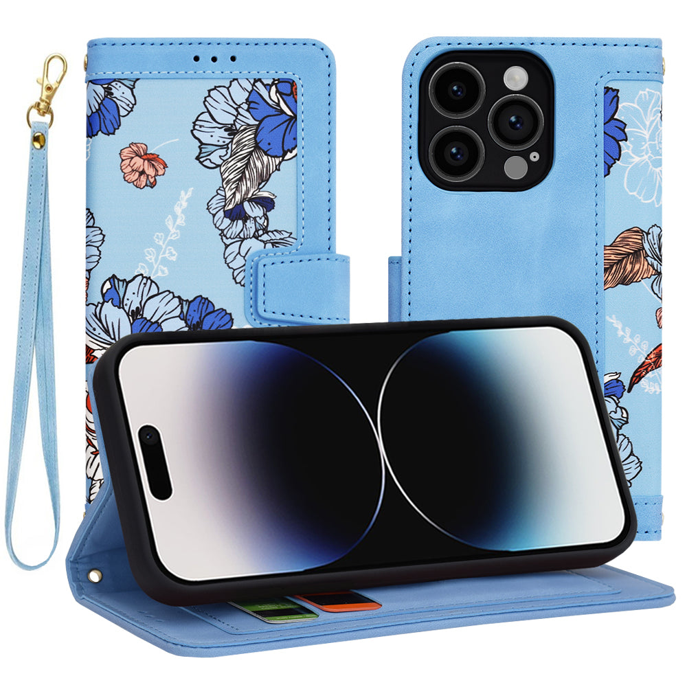 Funda para Apple iPhone 14 Pro, Techsuit, FlipCraft, Azul