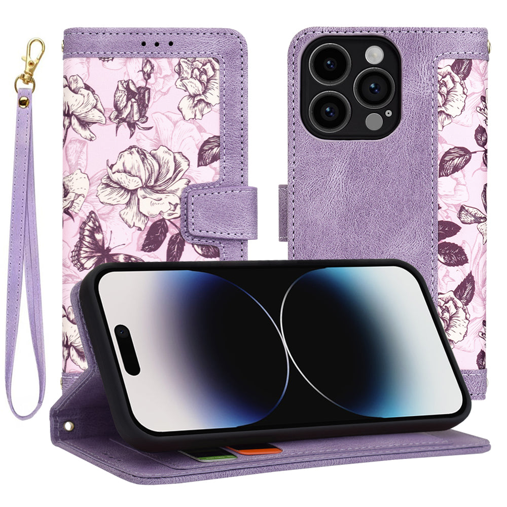 Funda para Apple iPhone 14 Pro, Techsuit, FlipCraft, Morado