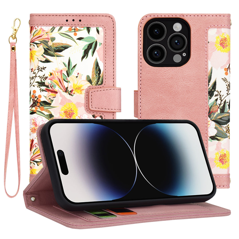 Funda para Apple iPhone 14 Pro, Techsuit, FlipCraft, Rosa