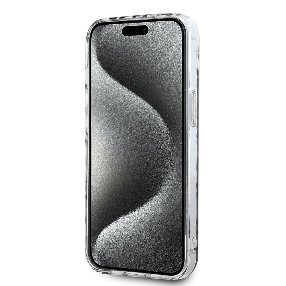 Funda para Apple iPhone 15, Karl Lagerfeld, IML Luxury Gold Fullover Logo, Dorada