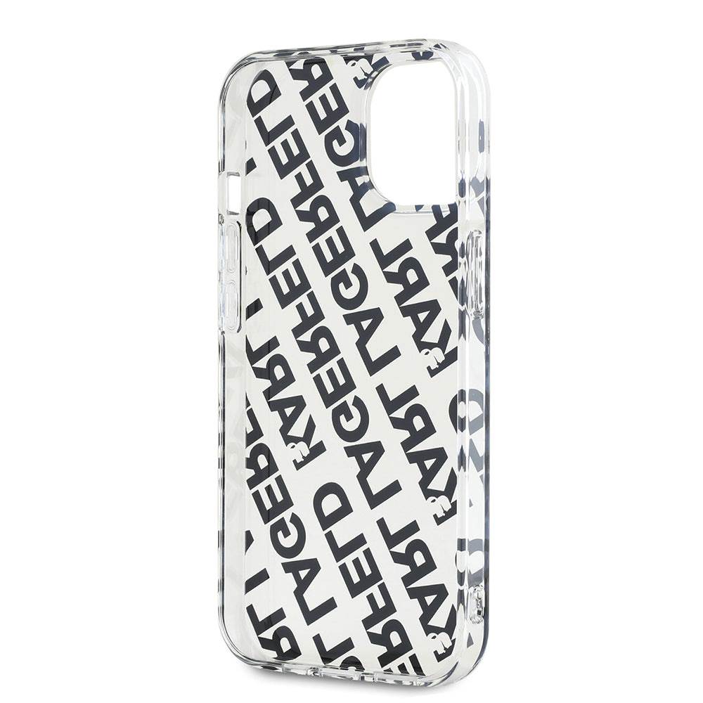 Funda para Apple iPhone 15, Karl Lagerfeld, IML Luxury Gold Fullover Logo, Dorada