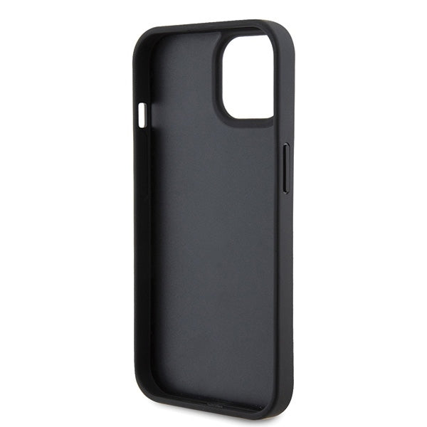 Funda para Apple iPhone 15, Karl Lagerfeld, Monograma Hot Stamp Metal Logo, Negra