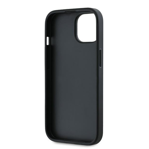 Funda para Apple iPhone 15 Plus, Karl Lagerfeld, Diagonal Quilted Script, Negra