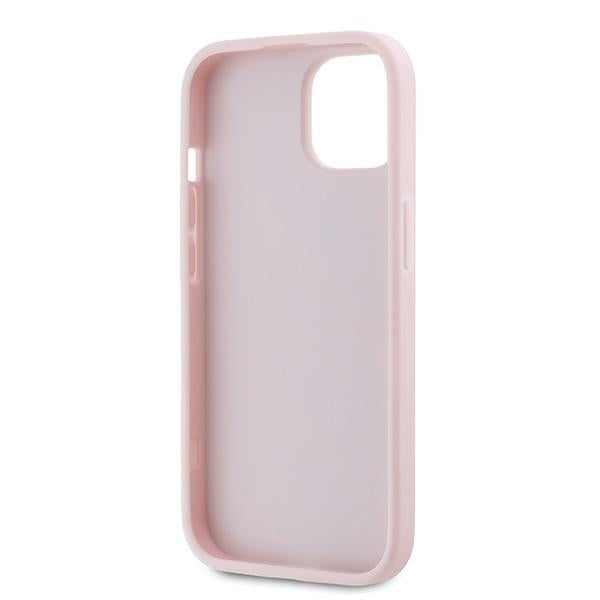 Funda para Apple iPhone 15 Plus, Karl Lagerfeld, Diagonal Quilted Script, Rosa
