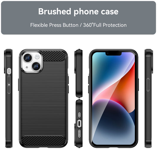 Funda para Apple iPhone 15 Plus, Techsuit, Carbono, Negra
