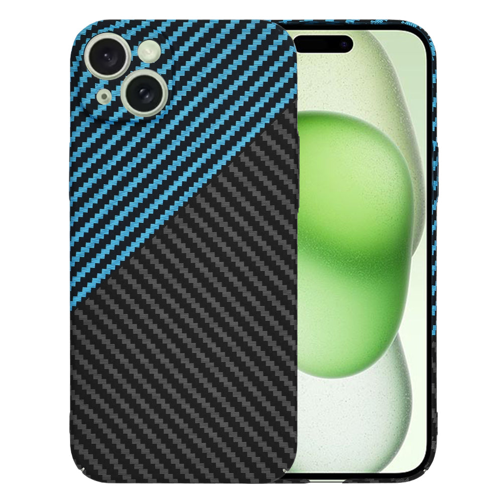 Funda para Apple iPhone 15 Plus, Techsuit, Carbonite FiberShell, Negra Bleu