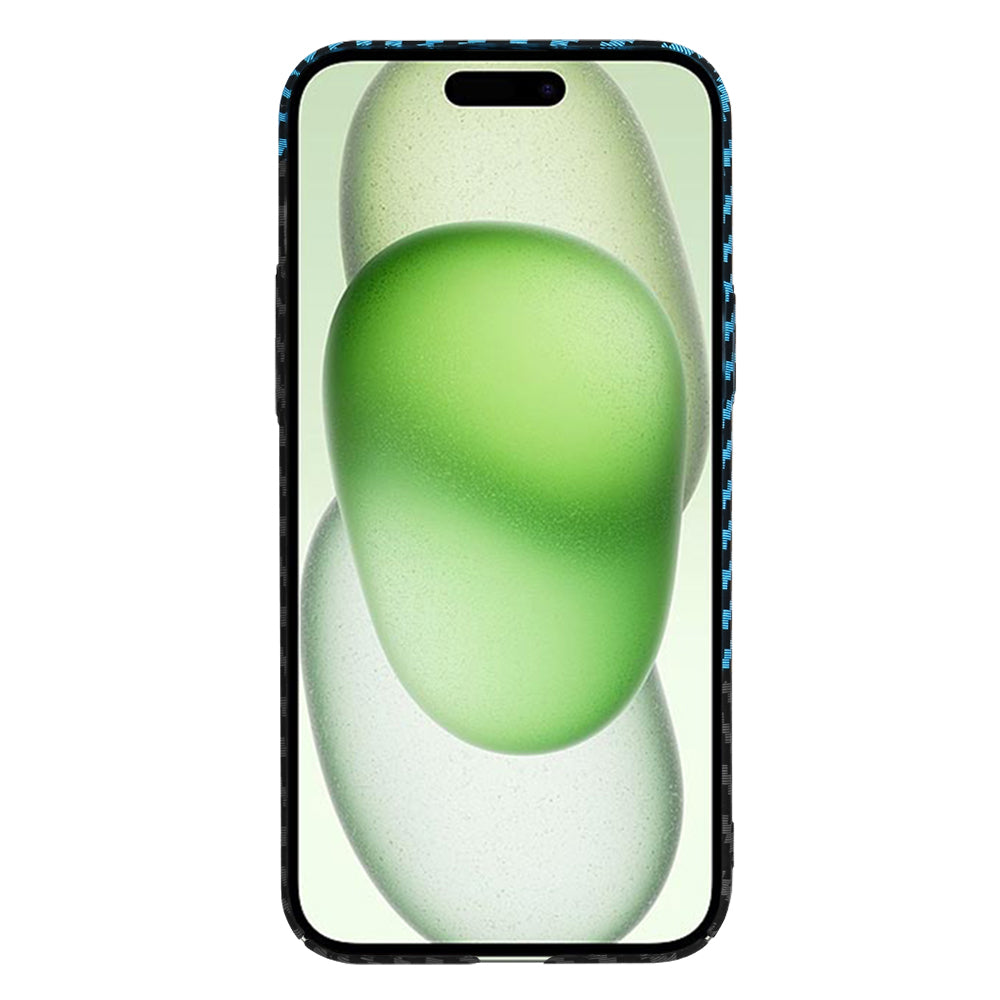 Funda para Apple iPhone 15 Plus, Techsuit, Carbonite FiberShell, Negra Bleu