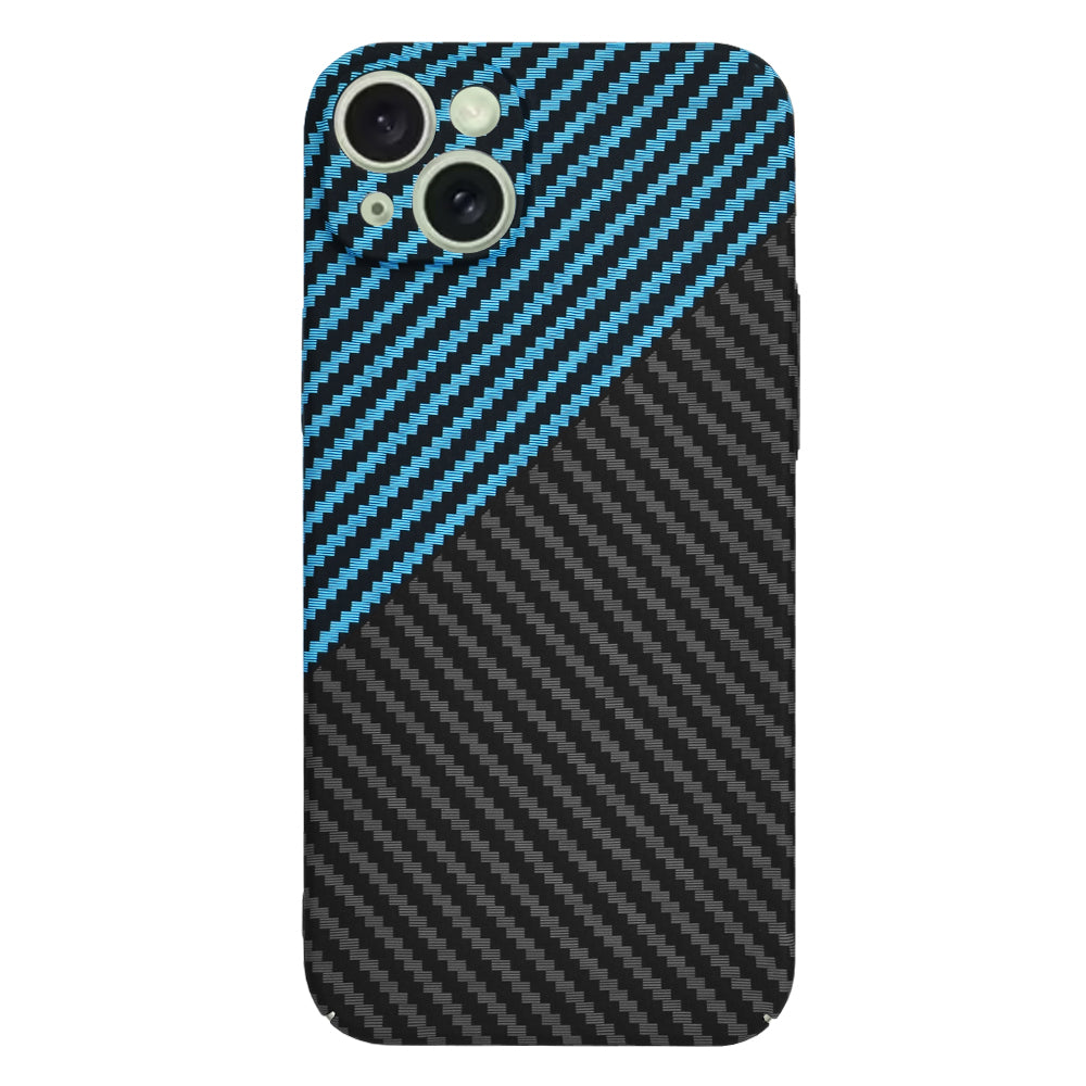 Funda para Apple iPhone 15 Plus, Techsuit, Carbonite FiberShell, Negra Bleu