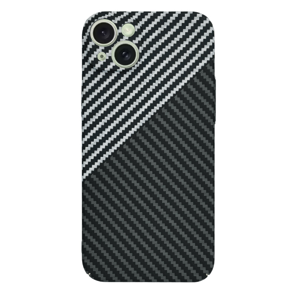 Funda para Apple iPhone 15 Plus, Techsuit, Carbonite FiberShell, Negra Gris
