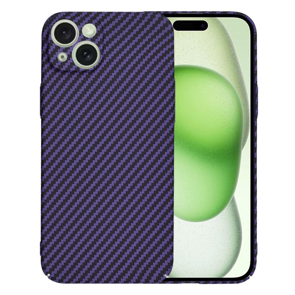 Funda para Apple iPhone 15 Plus, Techsuit, Carbonite FiberShell, Morado